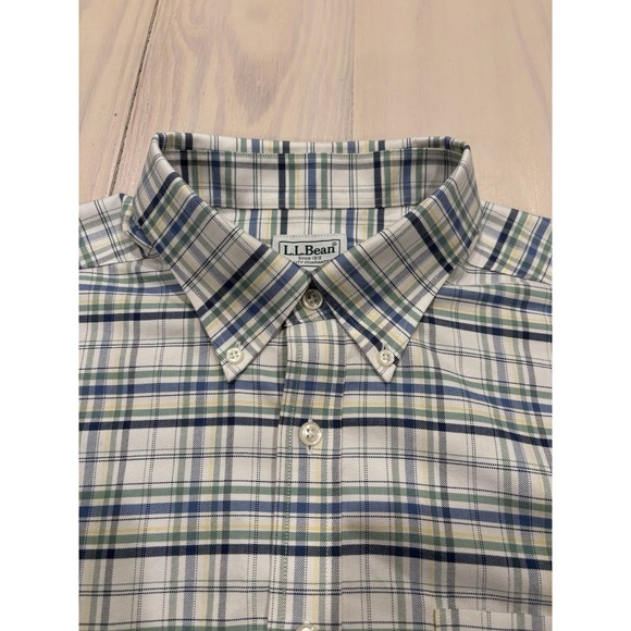 L.L.Bean Other - L.L.Bean Button Down Shirt Mens 17-34 Plaid Wrinkle Resistant Traditional Fit